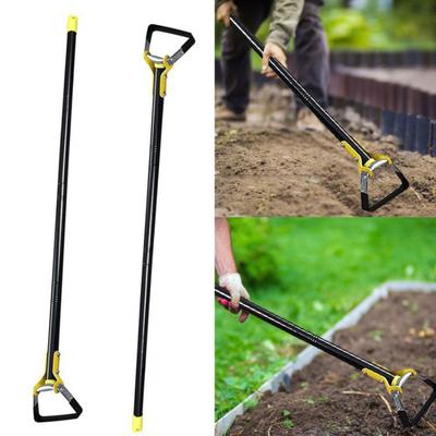 Bêche et Binette de Jardin à Double Extrémité Heavy Duty pour Aération du Sol et Désherbage Outil de Jardinage à Manche Long Hauteur Réglable 30-72 Pouces pour