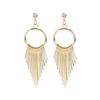 Retro Personalized Geometric Tassel Long Earrings