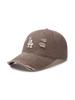 Emelbi Damaged Washed Unstructured Ball Cap La (L.Brown)