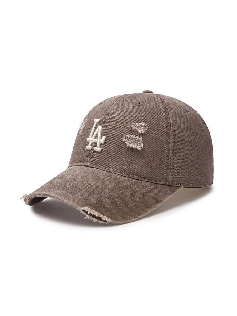 Emelbi Damaged Washed Unstructured Ball Cap La (L.Brown)