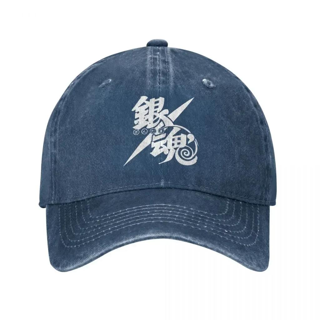 Vintage Gintama Japan Baseball Cap Unisex Distressed Washed Sun Cap Anime Unisexga All Seasons Travel Adjustable Fit Hats Cap