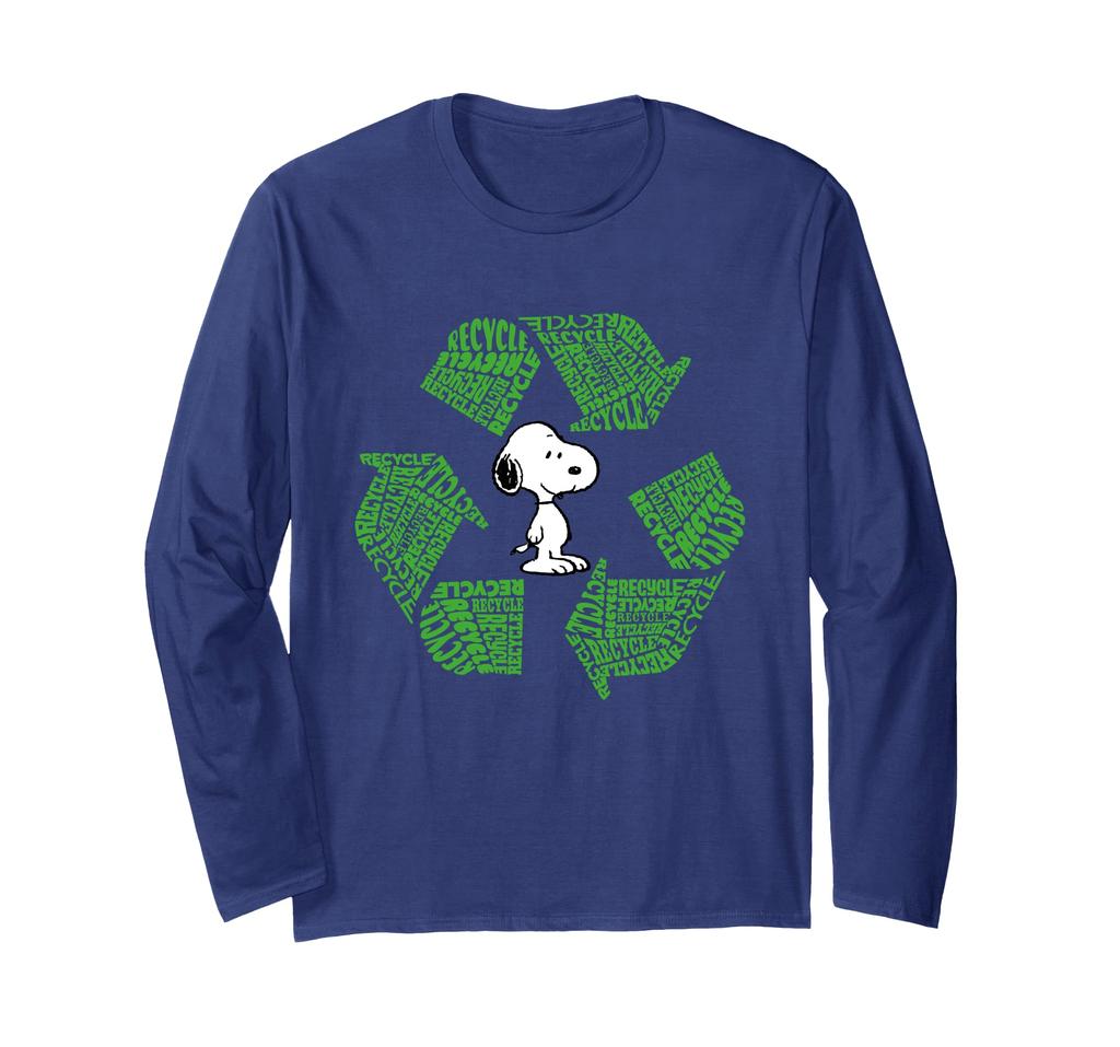 PEANUTS Snoopy Recycle Sign Long Sleeve T-Shirt