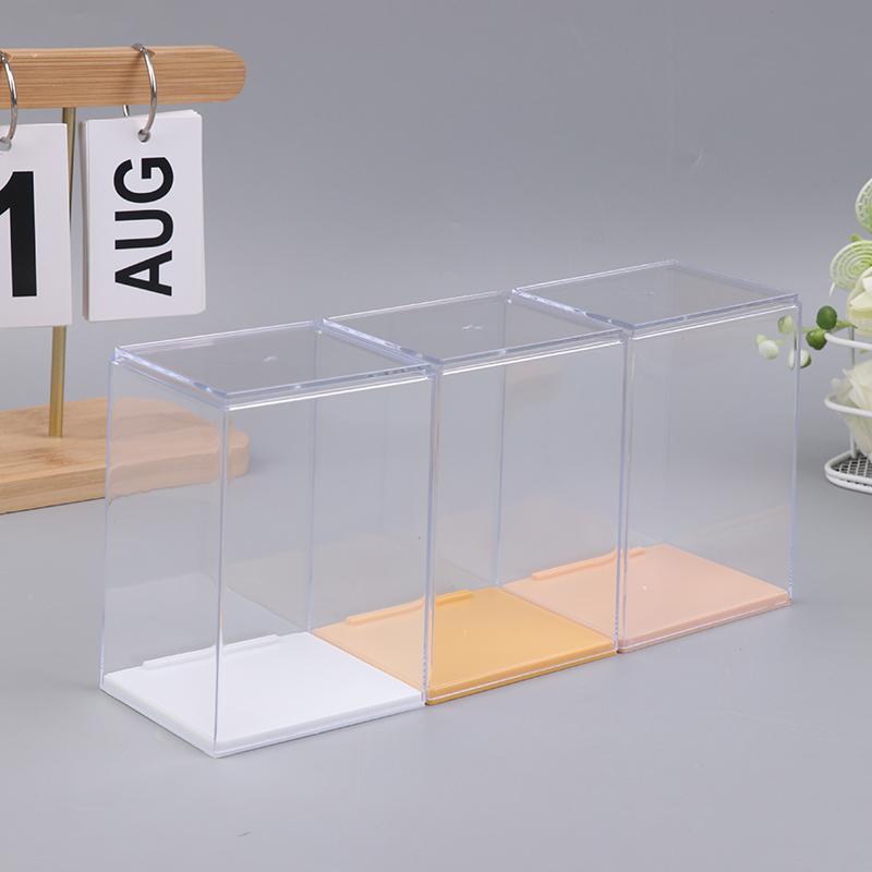 1 Stück Transparente Ausstellungsvitrine Hochwertige Acryl-Aufbewahrungsbox Staubdichte Verdickte Puppen-Auslagebox für Zuhause