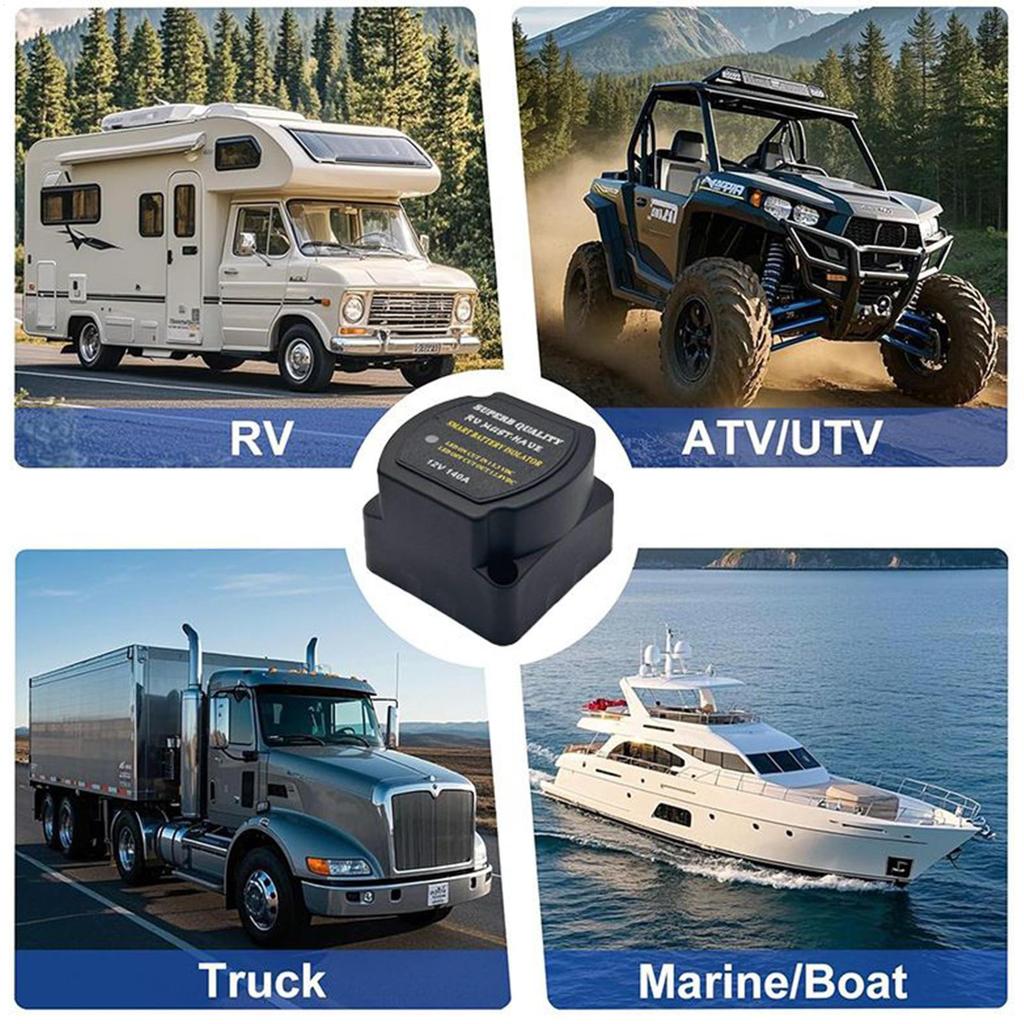 Battery Isolator 12V Marine Relay Control Preventer Stabilizer Safety Protection For Trailer Atv Automobiles Car Yachts Marine