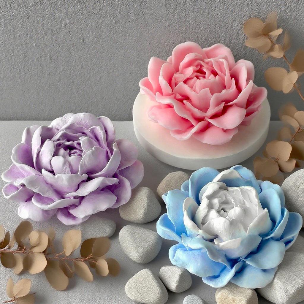 Flower Silicone Candle Molds for Making Candle Soap Epoxy Resin Multipurpose Silicone Mould for Gypsum Decoration