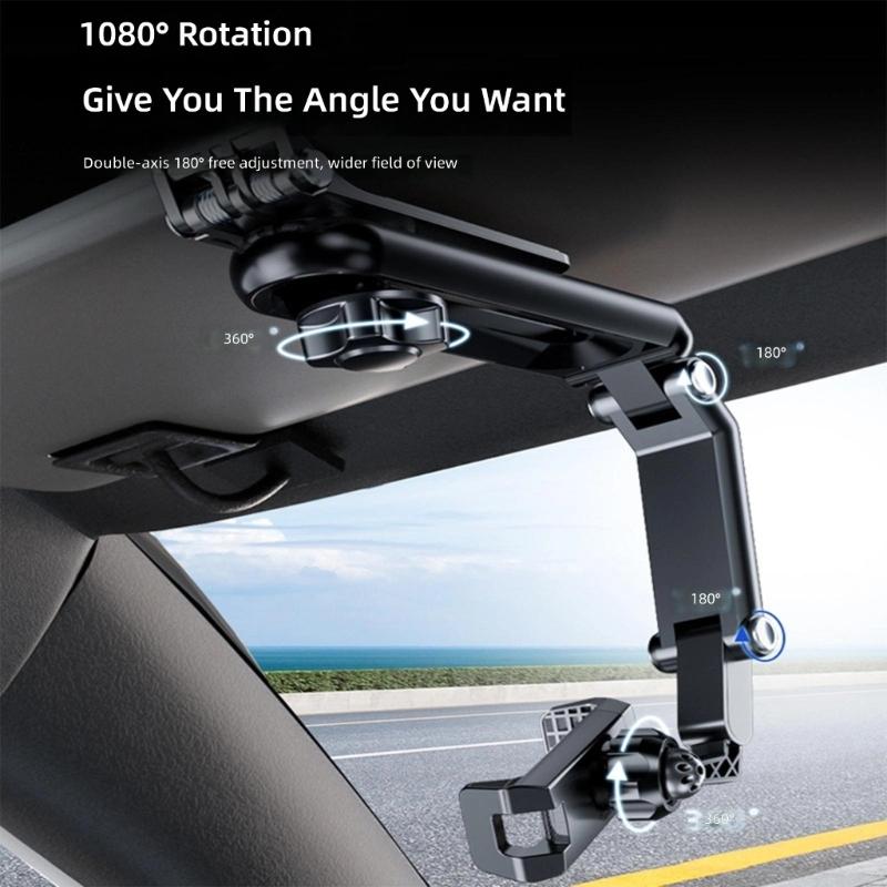 Flexible Rotatable Car Phone Mount Clip Support For 4.7 To 6.5 Inch Smartphones Secure Grip Offers Full Angle Adjustment