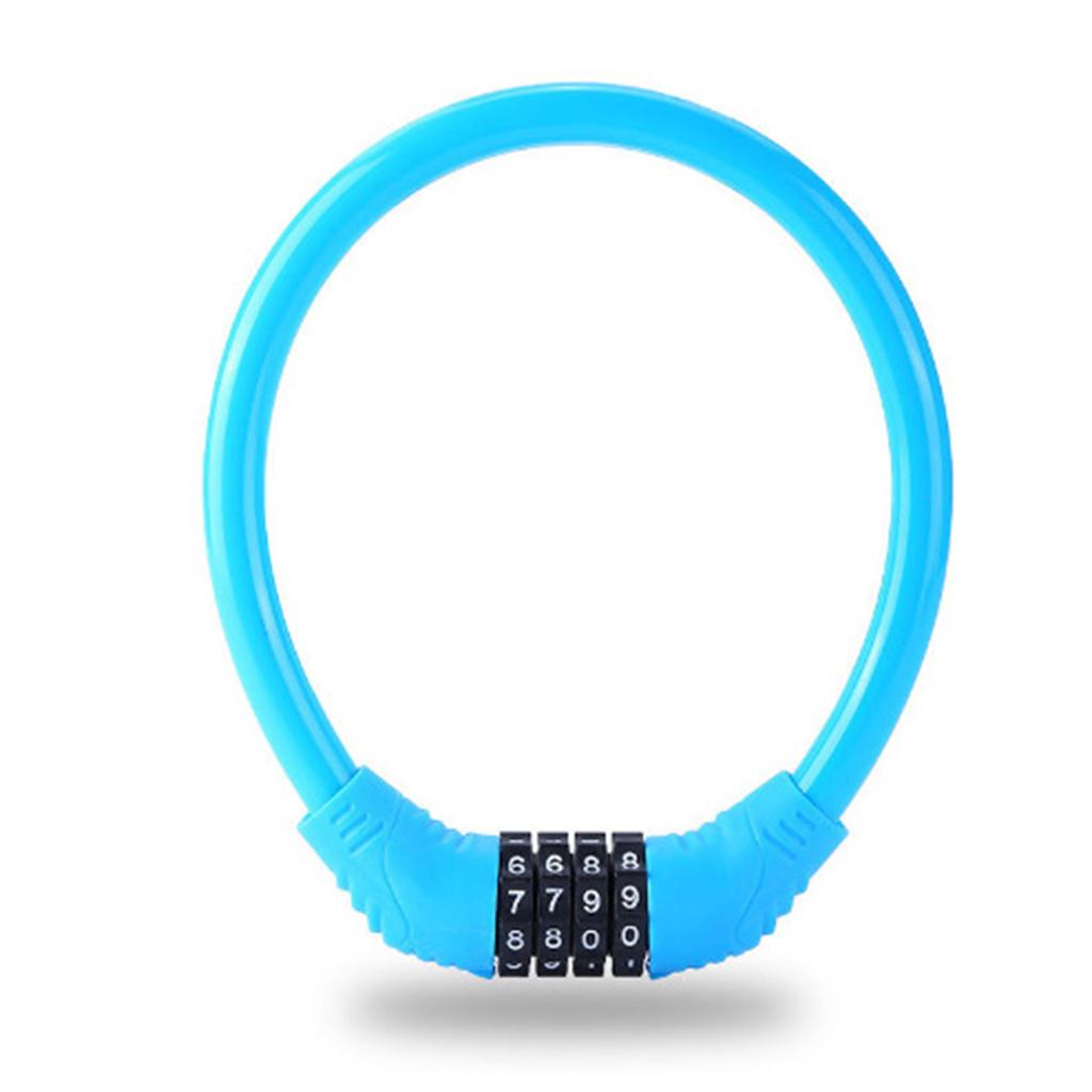 Security Bike Locks Cable 4 Digit Resettable Combination Password Bicycle Lock for Bike Bicycle Motorcycle Door