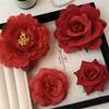 Bohemian Style Red Rose Hairpin Korean Style Girl Hair Clip Sweet Flower Hair Clip  Summer