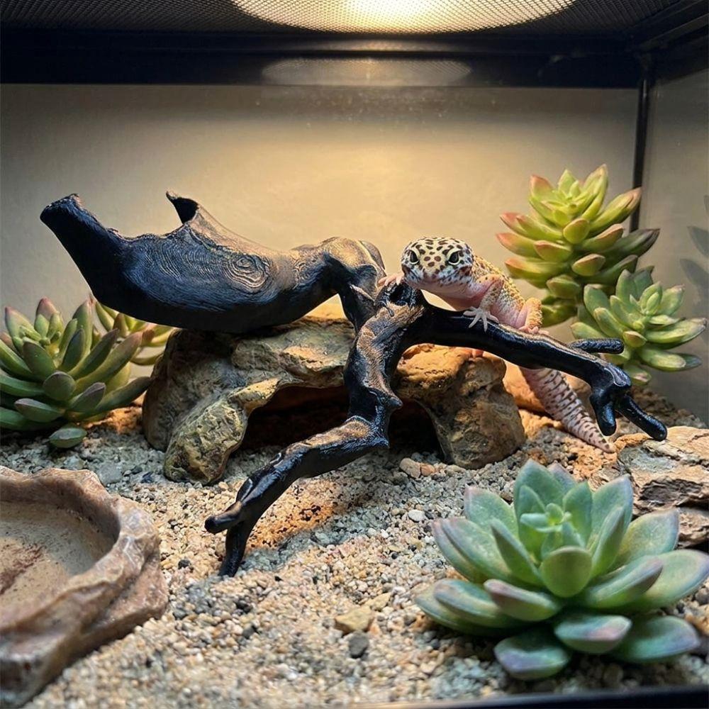 Simulation Reptile Tree Trunk 3D Imitation Hermit Crab Climbing Toy Terrarium Accessories