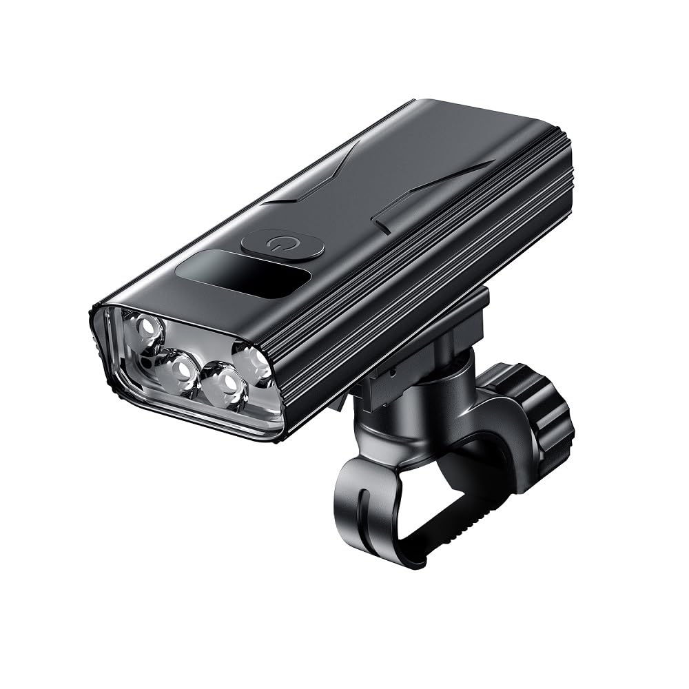 

5600 мАч USB Перезаряжаемая Велосипедная 1000 Люмен Светодиодная Фара с Держателем для Мобильного Телефона 3 Режима Диммирования для Пересеченной Местности и Выгула Собак с Японской Инструкцией