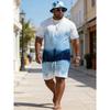 2026 Herren T-Shirt und Shorts 2-teiliges Set Übergröße Outdoor Urlaub