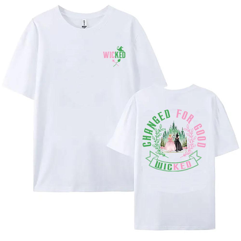 Fashion Film Wicked for Good Tshirts Short Sleeve Cotton Female Tshirt Casual Loose Graphic Printing Tees Women Men Clothing