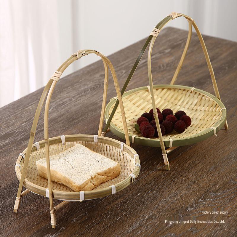 Handmade Bamboo Multi-Layer Storage and Serving Basket