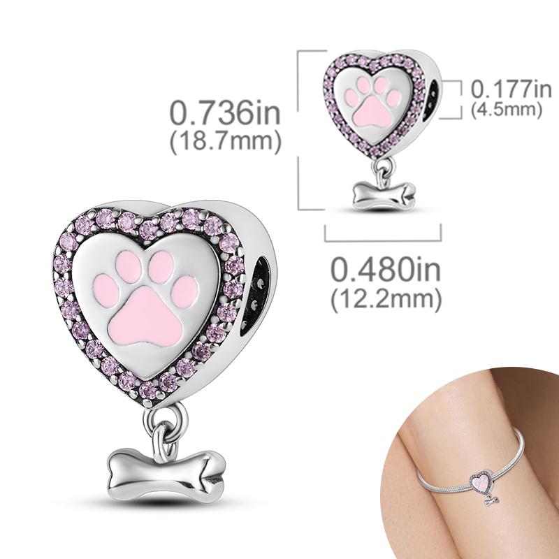 New Copper Plated Cute Dog Pets Charms Beads Fit Original Bracelet Charms Diy For Women Pendant Beads Jewelry Gift