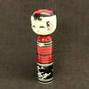 Traditional Red Plum Kokeshi Doll, 6 inches tall, Japanese souvenir, Made in Japan