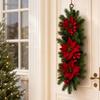 Christmas Teardrop Door Hanging Decoration, Lightweight Holiday Decor for Front Door, Fireplace, Stairs and