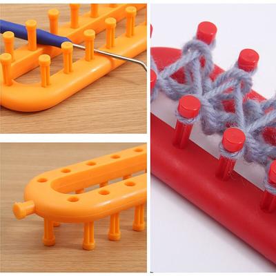 Rectangle DIY Weaving Loom Knitting Kit DIY Machine Sewing Tools Scarf Scarves Handmade Craft Braiding Tool