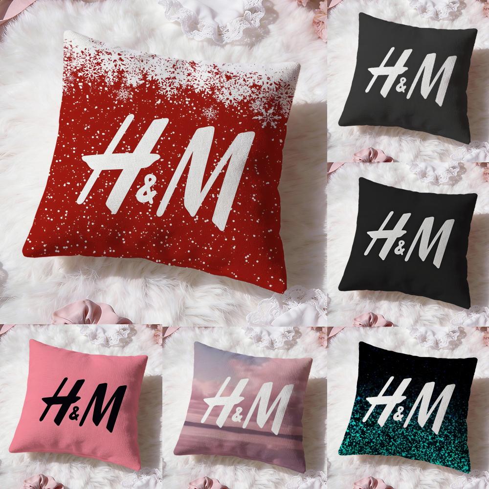 Brand H-H&MS Cushion Cover Premium Comfort Reversible Pillow Cove -Two in One Design for Any Room & Car Interior