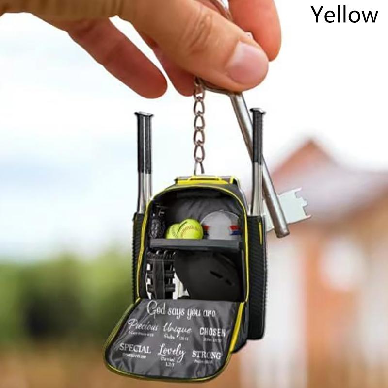 Mini Softball Bat Keychain Baseball Backpack Favorite For Softball Themed Gifts Lightweight Acrylic Baseball Keychain