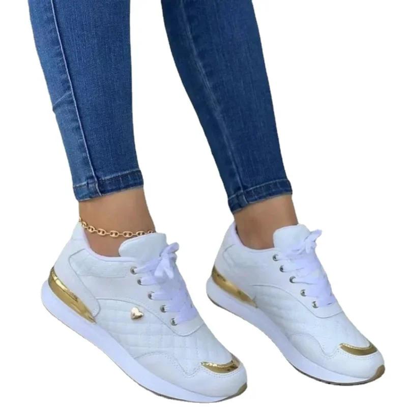  Women's Mesh Sneakers Patchwork Lace Up Flat Shoes for Women Lightweight Female Shoes Classic Versatile Zapatillas De Mujer