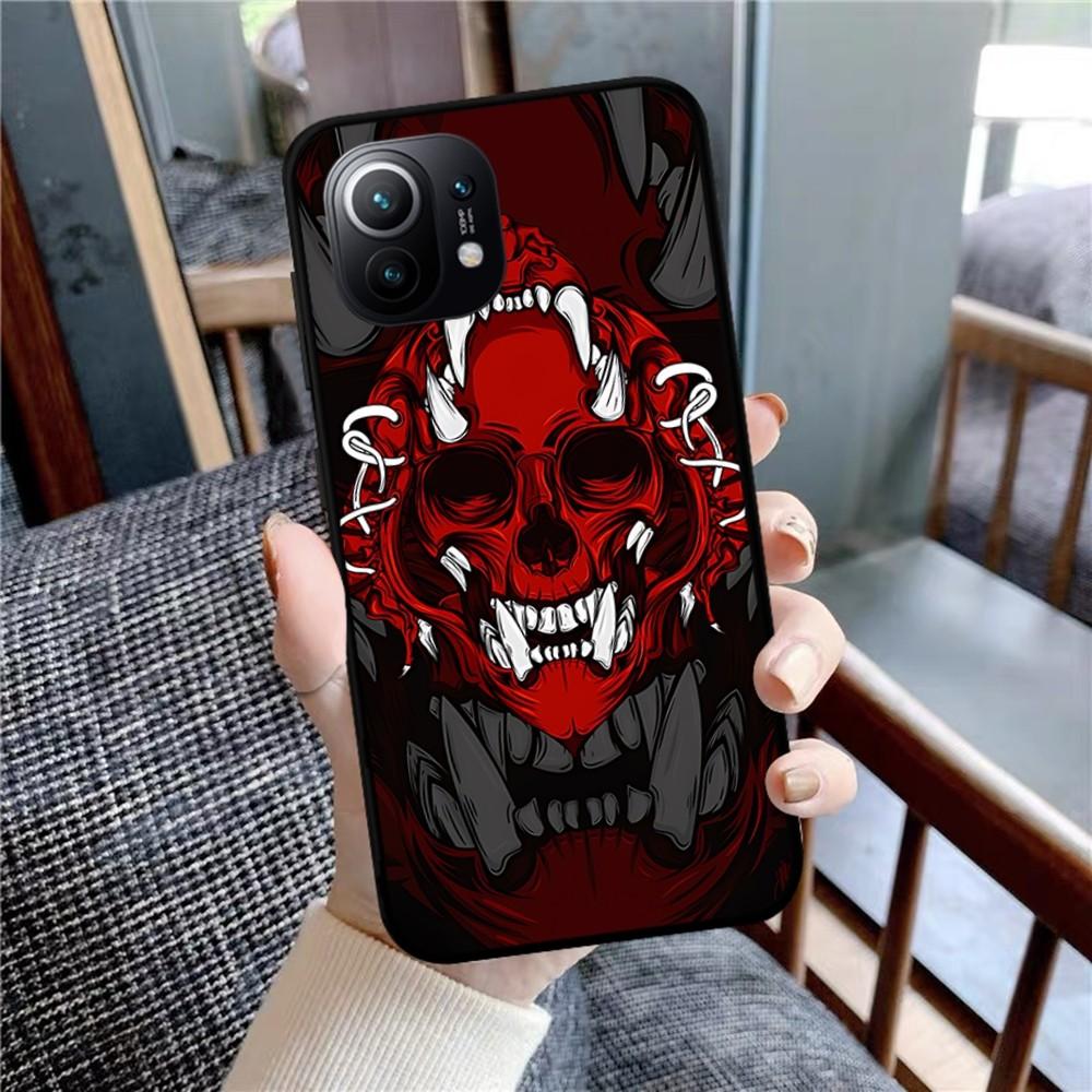 Samurai Oni Mask Phone Case For Xiaomi Mi 5X 8 9 10 11 12 Lite Pro 10T PocoX3pro PocoM3 Note 10 Pro Lite