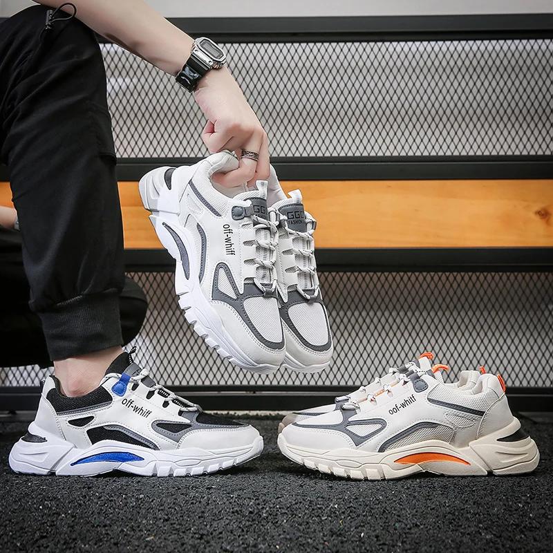 2024 Men Sneakers Fashion New Luxury Design Basketball Sports Shoes Thick Platform Comfortable Outdoor Soft-soled Male Dad Shoes