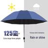 Twelve-Bone Extra-Large Dual-Use Manual Umbrella with Black Glue Sunscreen