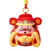 Chinese New Year Lucky Tiger Plush Pendant with Wealth God, Ingots, Copper Coins, Koi, & Horse Year Decoration