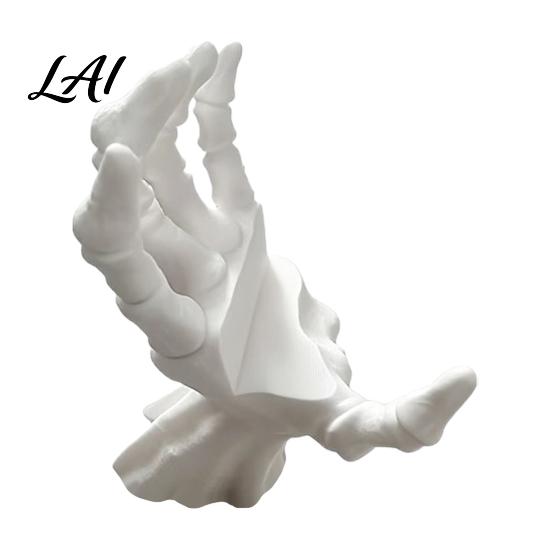 Creative Study Room Decorations Gothic Skeleton Hand Book Stand Desktop Card Display Holder Decorative Halloween Ornaments Ornament for Home Office