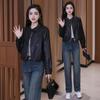 Stylish Slimming PU Leather Jacket for Women - 2026 Spring Collection