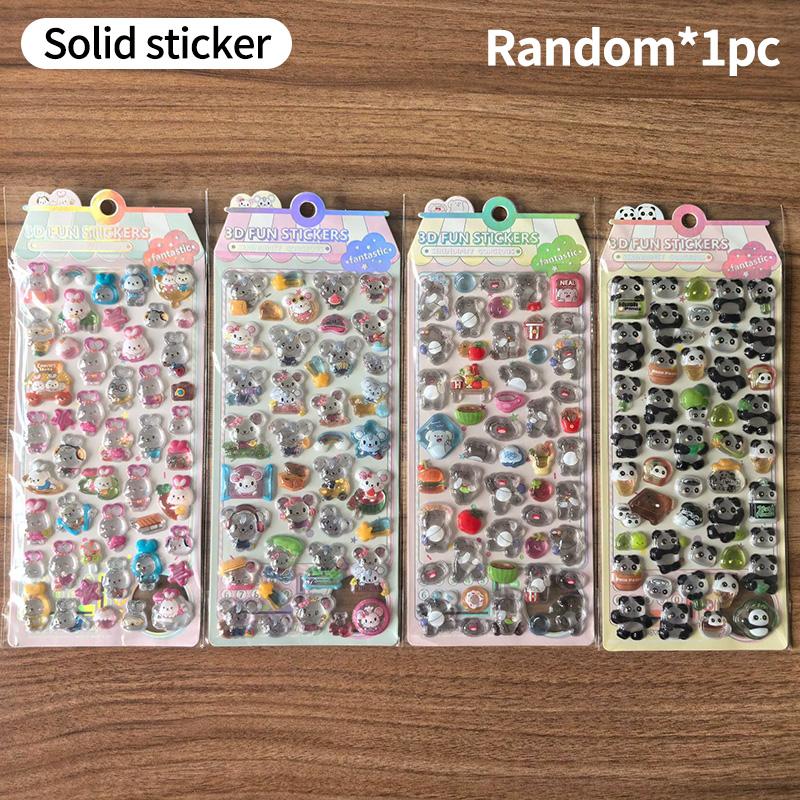 2-4pcs 3d Relief Bubble Stickers Cute Rabbit Cartoon Children Diy Stickers Phone Cases Handmade Diy Materials Sticker