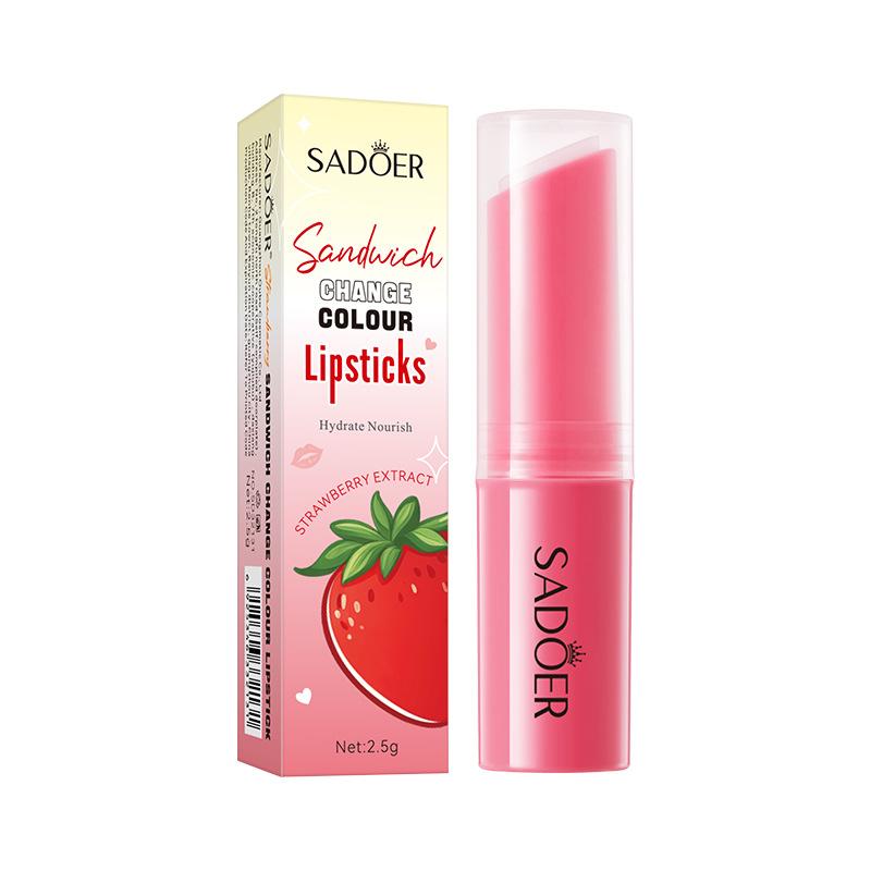 Long Lasting Nourishing Lipbalm Strawberry Warm Changing Water Lipstick Moisturizing Warm Changing Lipstick Korean Lip Care