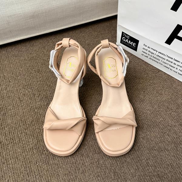 

Мода 2025 Сандалии Женская обувь Лето На каждый день Женские каблуки Ремешок с пряжкой Новая мода Девушки Комфортные сандалии Удобная обувь для женщин 35