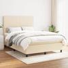 3141622 vidaXL Divan Bed with Mattress Cream 140x200 Cm Fabric