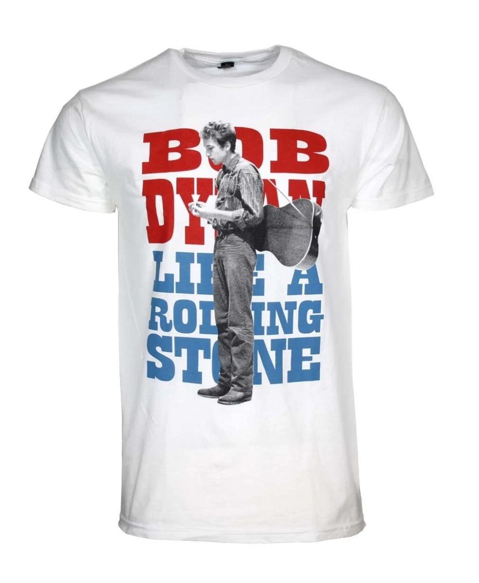 Bob Dylan Standing Stone Mens T Shirt Music Classic Rock Band Tee New White S