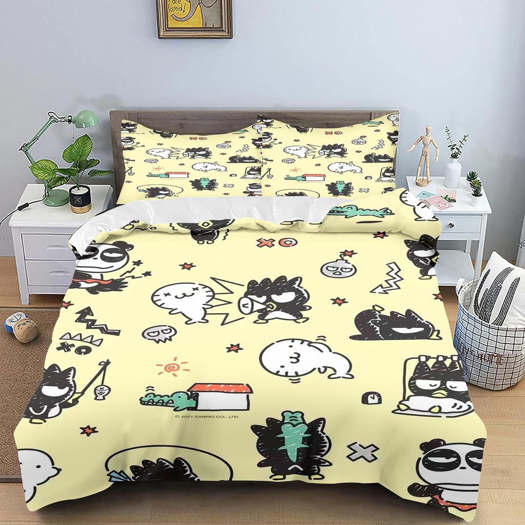 BADTZ-MARU Duvet Cover Cartoon Quilt Home Pillowcase Set Adult Bedroom Children Comforter Bedding
