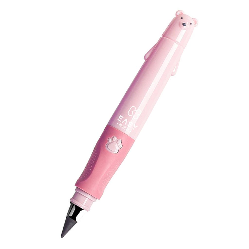 Automatic Pencil Cartoon Bear Pen Holder For Elementary School Children Pencil For Beginners Upright Posture Correction