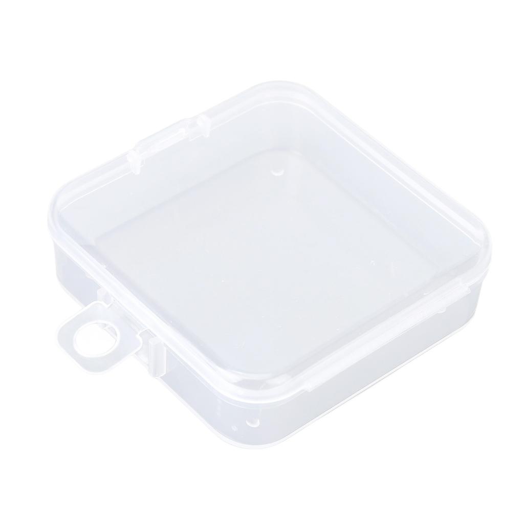 5Pcs Makeup Puff Box Transparent ABS Plastic Clear Square Jewellery Storage Case for Earring
