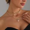 Pink Sea Shell Inlaid Pearl Necklace Light Luxury Design Choker Collarbone Chain