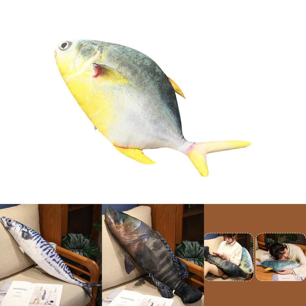 Lustiger Plüsch-Thunfisch Plüschtier Cartoon Arbeit Nickerchen Kissen Puppe 40cm
