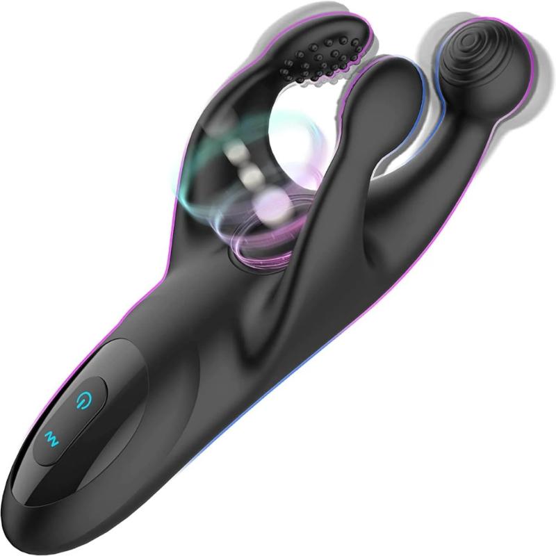 Trident Vibrating Male Masturbator Glans Vibrator Electric Penis Massager Stimulator
