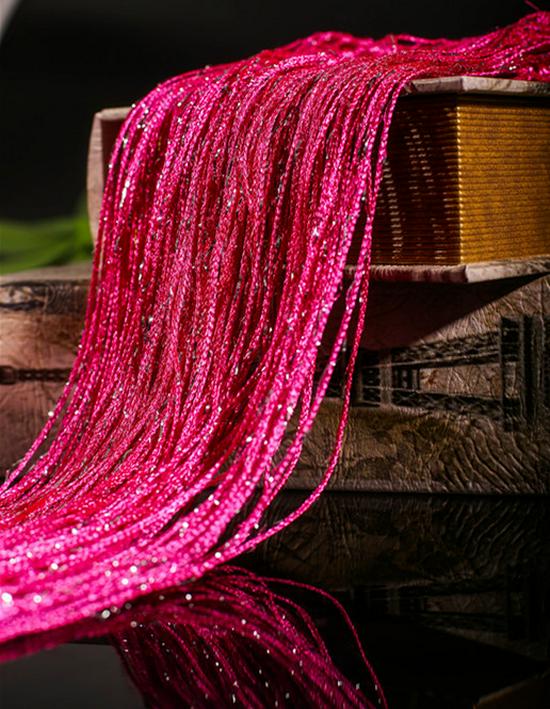 Korean-Style Silver Silk Partition Curtain, 1m X 2m, for Door, Porch, Living Room, or Bedroom.