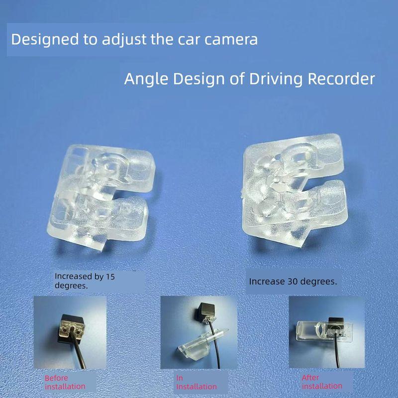 Reversing Camera Bracket, Dashcam Housing, Dedicated Rear License Plate Light Lens Holder Base 15 Degrees (with Screws)