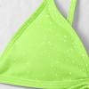 Women's Two Piece Bikini Set Triangle Top with Adjustable Straps and Low Rise Bottoms for Beach Swimwear Summer Poolside