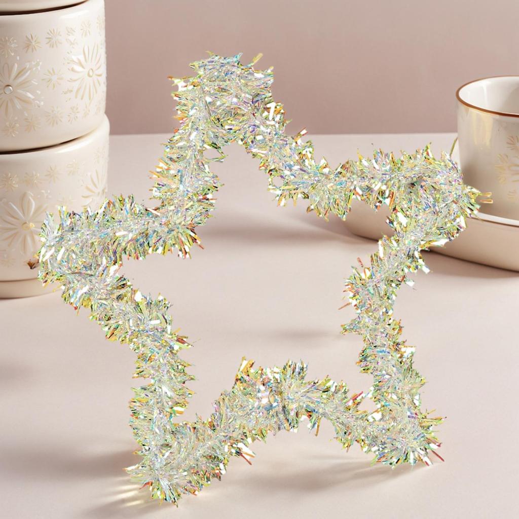 Wire Wreath Frames 5-pieces Star-Shaped Metal Frame 20cm Christmas Wreath Forms for Home Office Living Room Bedroom Window Door