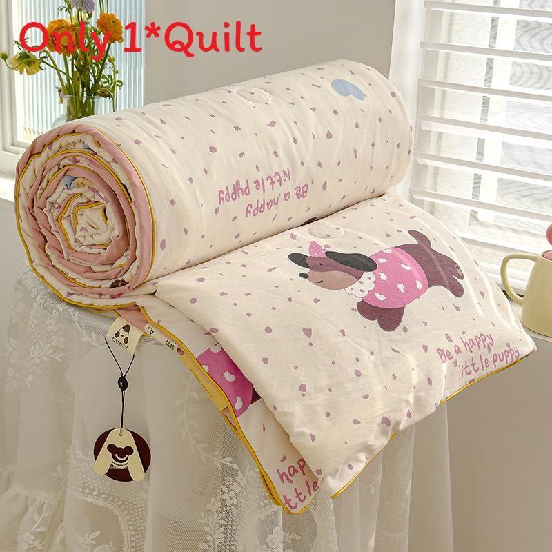 Flower Animal Cake Print Summer Air Conditioning Blanket Quilt Gift