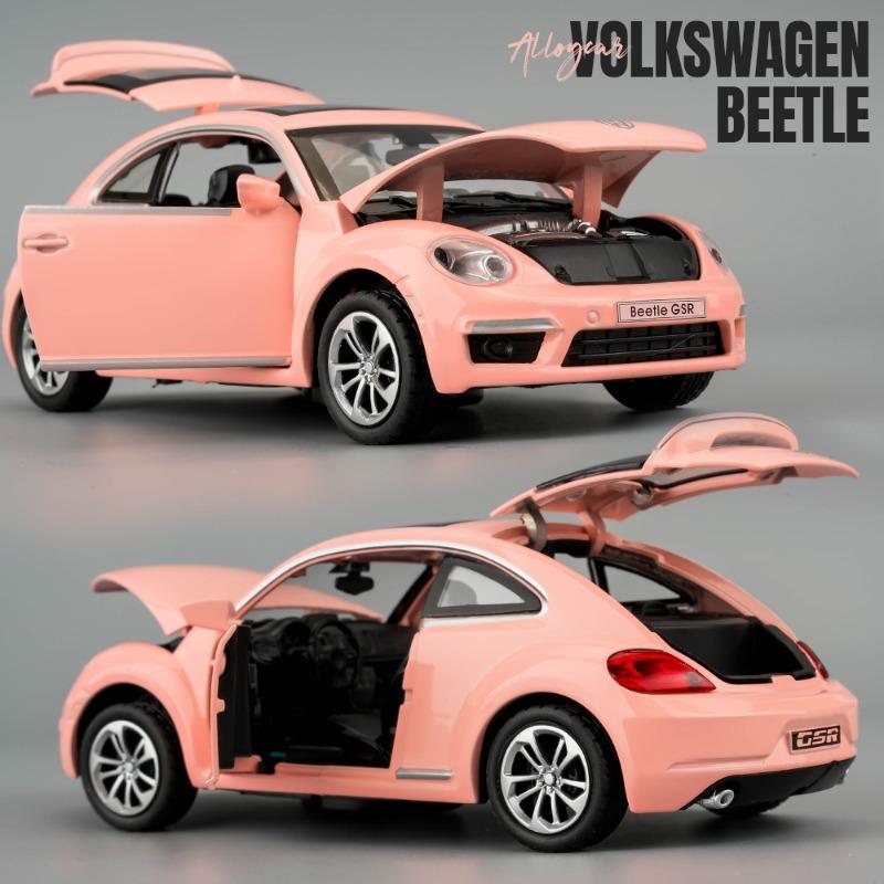 W221:32 Volkswagen Beetle GSR Alloy Super Car Model with Sound Light Children Boy Toy Vehicle Home Decoration Gift Home Decor