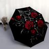 1pc Gothic Rose Design Umbrella with Plastic Handle,Suitable for All Seasons UmbrellaPT573
