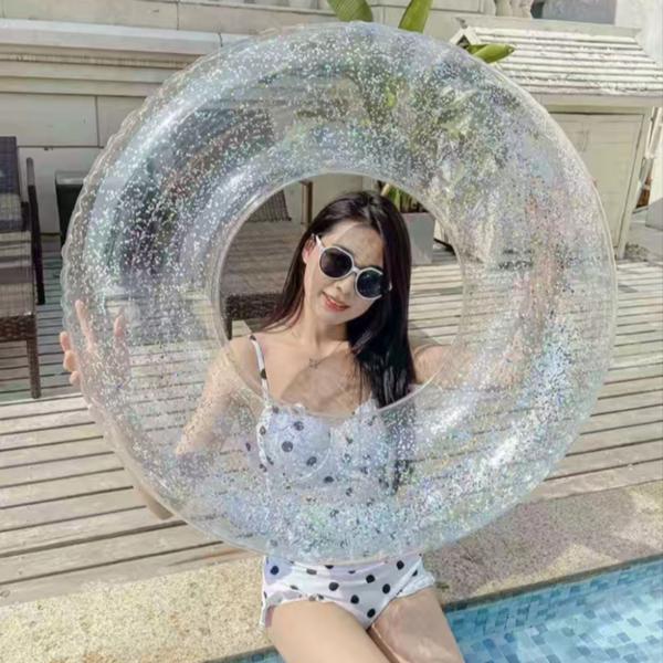 

Little Shop Pink Donut/Glitter Heart Water Play/Swimming Очень большой тюбик, блестящий тюбик, 1 шт., корейские водные развлечения