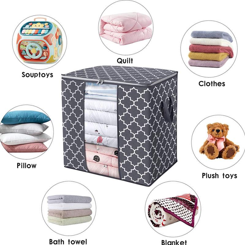 Foldable Storage  Container Quilt Bag Closet Storage Box Dustproof Organizer